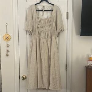 Hayden Tan Smocked Puff Sleeve Sundress